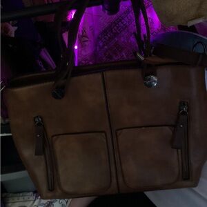 Stylish Brown Leather Tote